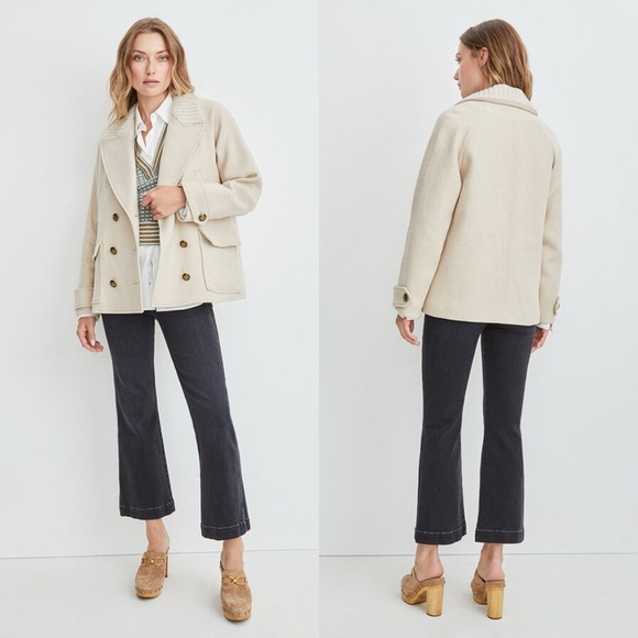 VERONICA BEARD Shirin Dickey Jacket Coat Light Oatmeal Sz XS - Picture 10 of 10